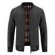 Men Jacket Cardigan Knitted Sweater Coat Winter New Fleece Warm Half High Collar Zipper Solid Casual