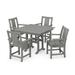 POLYWOODÂ® Prairie 5-Piece Farmhouse Dining Set in Slate Grey