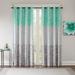 100% Polyester Total Blackout Curtain Panel, Chevron Print Curtains with 3 Pass Foamback Liner (50x84")