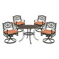 Homestock Mediterranean Magic Bronze Aluminum 5 Piece Outdoor Dining Set