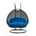 Maykoosh Gothic Grandeur Wicker Hanging 2 person Egg Swing Chair Blue