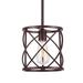 Cedar Hill 1-Light Brown Stainless Steel Outdoor Lantern Cylinder Pendant