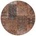 Addison Rugs Chantille ACN669 Terracotta 8 x 8 Indoor Outdoor Round Area Rug Easy Clean Machine Washable Non Shedding Bedroom Entry Living Room Dining Room Kitchen Patio Rug