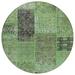 Addison Rugs Chantille ACN669 Green 8 x 8 Indoor Outdoor Round Area Rug Easy Clean Machine Washable Non Shedding Bedroom Entry Living Room Dining Room Kitchen Patio Rug