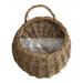 LSLJS Woven Hanging Basket Wall Hanging Planter Decorative Wicker Basket Handmade Rattan Basket Durable Storage Basket Hanging Flower Basket for Home Wedding Garden Wall Indoor Outside Decor Brown