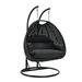 Maykoosh Rustic Ranch Charcoal Wicker Hanging 2 person Egg Swing Chair