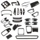 For BMW 3 Series G20 2020-2022 ABS Carbon Fiber Interior Kit Dashboard Console Gear Shift Panel Decoration Cover Trim Stickers