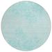 Addison Rugs Chantille ACN673 Teal 8 x 8 Indoor Outdoor Round Area Rug Easy Clean Machine Washable Non Shedding Bedroom Entry Living Room Dining Room Kitchen Patio Rug