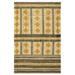 Casavani Jute Yellow Handblock Printed Rug Hallway Stair Runners Outdoor Rugs 2.6x10 Feet