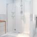 Dreamline Unidoor-X 47-47 1/2 in. W x 72 in. H Frameless Hinged Shower Door in Chrome D1271472-01