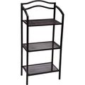 Household Essentials 3-Shelf Standing Rack Espresso