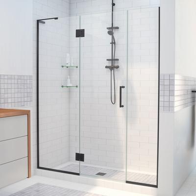 Dreamline DreamLine Unidoor-X 49 - 49 1/2 inch W x 72 inch H Frameless Hinged Shower Door in Matte Black D1291472-09