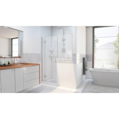 Dreamline DreamLine Unidoor-X 58 - 58 1/2 inch W x 72 inch H Frameless Hinged Shower Door in Brushed Nickel D1282436-04
