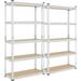 HBBOOMLIFE Shelves 5 Tier Adjustable Metal Shelving Unit Utility Shelves Garage Racks for Warehouse Garage Pantry Kitchen- Blue 29.5 x 12 x 60 Inch 2PCS