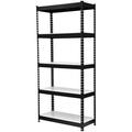 HBBOOMLIFE King\u2019s Rack 5 Layer Black Steel Rack Boltless Shelving Unit Tier Layer Height Adjustable Organizer (34 W x 14 D x 72 H)