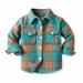 Baby Deals!Toddler Girl Clothes Clearance Toddler Boy Girl Fall Flannel Shirt Kid Baby Long Sleeve Button Down Plaid Shirts Long Flannel Jacket Little Girls Winter Shirts Clearance 3 Months-10 Years