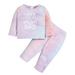 SILVERCELL 2Pcs Baby Girls Fall Winter Clothes Sweatsuit Tops Pants Crewneck Sweatshirt and Joggers Outfit Set