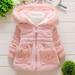 eczipvz Baby Girl Clothes Sleeve Outwear Baby Hoodie Solid Toddler Clothes Coat Boy Warm Girl Long Jacket Girls Little Girl (Pink 3-4 Years)