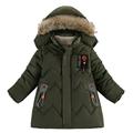 Felwors Coat For Kids Children Winter Boy Jacket Coat Hooded Coat Fashion Kids Warm Clothes Jacket Boys Coat&jacket Green