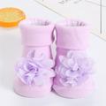 LEEy-world Baby Socks Baby Shoes Boys and Girls Walking Shoes Comfortable and Fashionable Princess Shoes Baby Things with (Purple S )