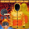 Baby Deals Spring Savings!4-15 Years Kids Heated Jackets Kid Heated Jacket Hooded flake Winter Outdoor Electric Heating USB Charging Electric Body Warmer Coat Windproof Electric Insulated Coat