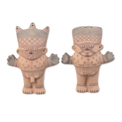 Ceramic figurines, 'Cuchimilco Couple' (Pair)