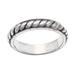 'Polished Classic Rope-Patterned Sterling Silver Band Ring'