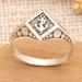 Sea Anchor,'Men's 925 Silver Signet Ring with Anchor Motif from Bali'