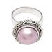 Pink Moonlight,'Traditional Pink Cultured Pearl Cocktail Ring from Bali'