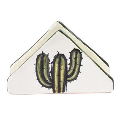 Saguaro,'Hand Painted Cactus Napkin Holder'