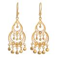 Piura Pride,'24k Gold-Plated Filigree Earrings'