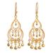 Piura Pride,'24k Gold-Plated Filigree Earrings'