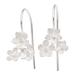 Lily Kisses,'Sterling Silver Lily Drop Earrings Crafted in Bali'