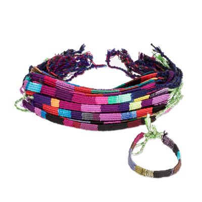 Garden of Color,'Unisex Cotton Bracelets (Set of 36)'