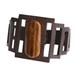 Stepping Stone,'Leather and Tiger's Eye Snap On Bracelet from Brazil'