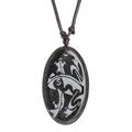 Wealth Frog,'Feng Shui Frog Theme Unisex Adjustable Jade Pendant Necklace'