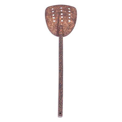 Cooking Dots,'Handcrafted Coconut Shell and Wood Slotted Spatula with Dots'