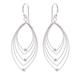 Marquise's Gaze,'Marquise-Shaped Sterling Silver Dangle Earrings'