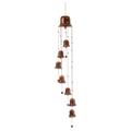 'Inca-Themed Ceramic Bell Wind Chime Made & Painted by Hand'