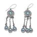 Palatial Serenade,'Classic Reconstituted Turquoise Chandelier Earrings'