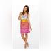 Lilly Pulitzer Dresses | Lilly Pulitzer Bowen Bird Is The Word Color Block Embroidered Strapless Dress 0 | Color: Pink/Yellow | Size: 0