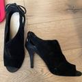 Nine West Shoes | Nine West Black Peep Toe Heels Size 8.5 | Color: Black | Size: 8.5