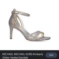 Michael Kors Shoes | Michael Kors Kimberly Glitter Heels Size 8.5m- Wedding/Formal | Color: Silver | Size: 8.5