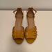 Nine West Shoes | Mustard Yellow Nine West Wedge Sandals Size 9 | Color: Yellow | Size: 8.5