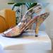 Kate Spade Shoes | Kate Spade New York Multicolor Python Open Toe Slingback Heels - Size 7 | Color: Pink/Yellow | Size: 7