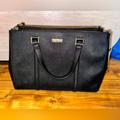 Kate Spade Bags | Kate Spade Newbury Lane Black Saffiano Leather Satchel Handle Tote Purse Bag | Color: Black/Gold | Size: Os