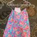 Lilly Pulitzer Dresses | Lilly Pullitzer Dusk Strappy Silk Mini Tank Slip Dress X-Small | Color: Green/Pink | Size: Xs