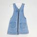 Levi's Dresses | Levi’s Girls Denim Jean Jumper Dress Zip Front Cotton Pockets Blue Size 4t | Color: Blue | Size: 4tg