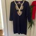 Lilly Pulitzer Dresses | Lily Pulitzer Blue And Gold Long Sleeve Dress Size Small | Color: Blue | Size: S