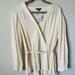 J. Crew Tops | J. Crew Mercantile Crossover Long Sleeve Faux Wrap Ivory Blouse Sz 2 Nwt | Color: White | Size: 2